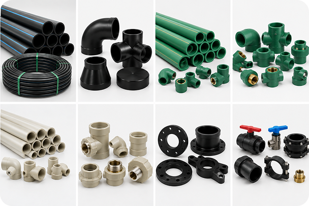 HDPE, PP & PPRC Pipes & Fittings